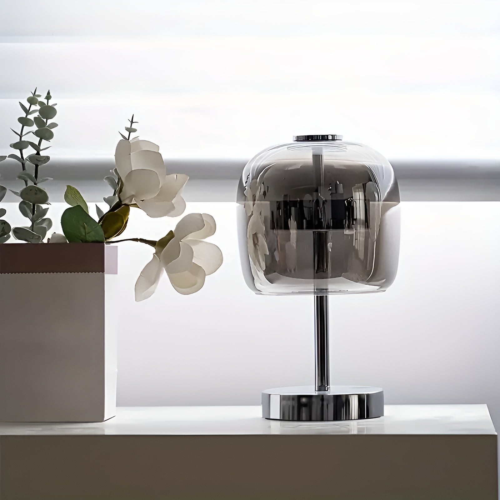 Sleek Chrome Table Ambient Lamp - Cofik