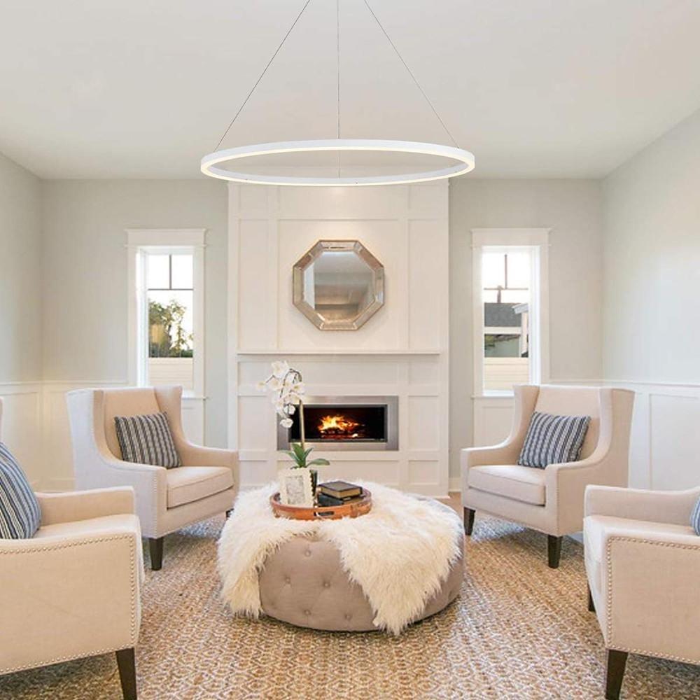 Contemporary Round LED Pendant Light Fixture