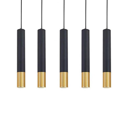 Sleek Gold Metal LED Pendant Island Light Fixture