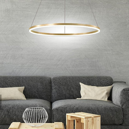 Contemporary Round LED Pendant Light Fixture