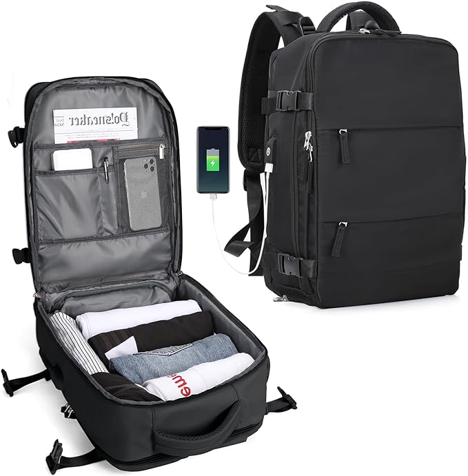 Tough Travel Backpack with USB Charger Port - Cofik